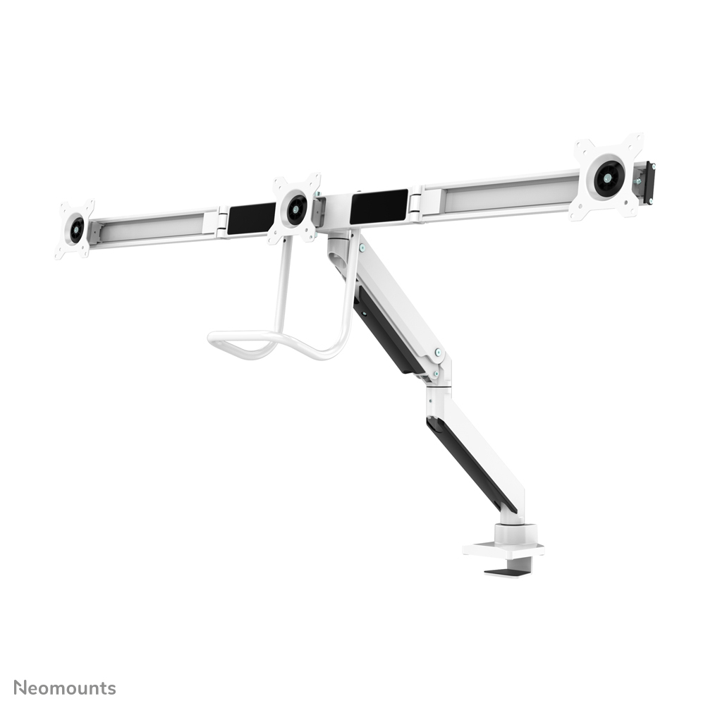 Neomounts NM-D775DX3WHITE Brazo de monitor 17-27" - resorte de gas - Topfix - Tope-a-180°